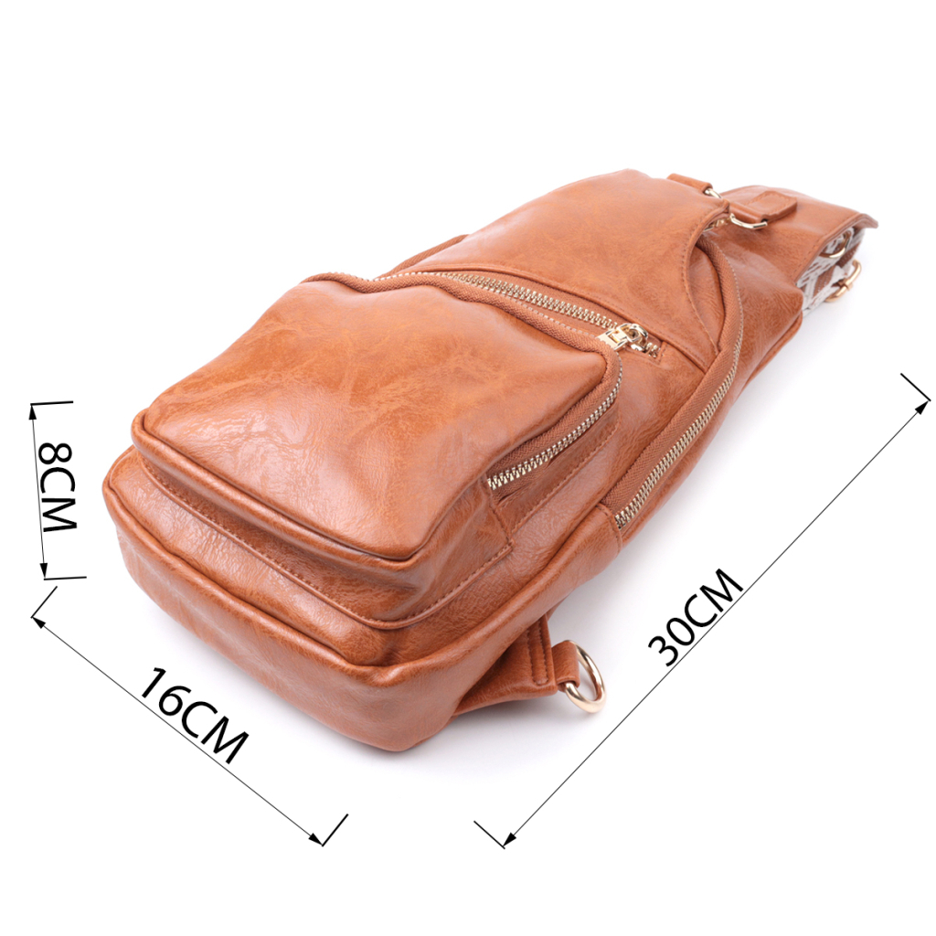 Сумка Vintage Жіноча слінг через плече з екошкіри Руда (22751) - зображення 3