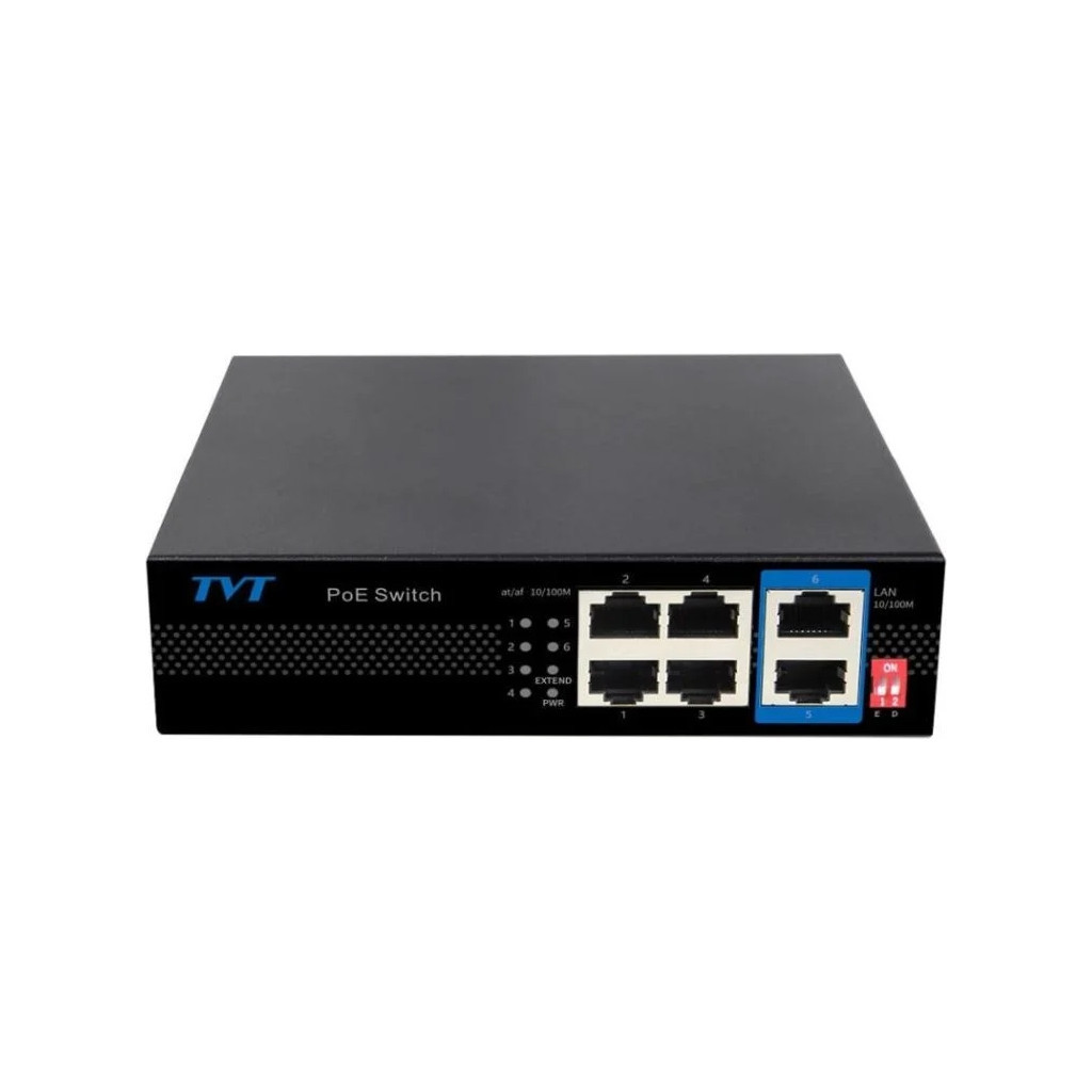 Комутатор мережевий TVT DIGITAL TD-B2204S1-PEU - зображення 6