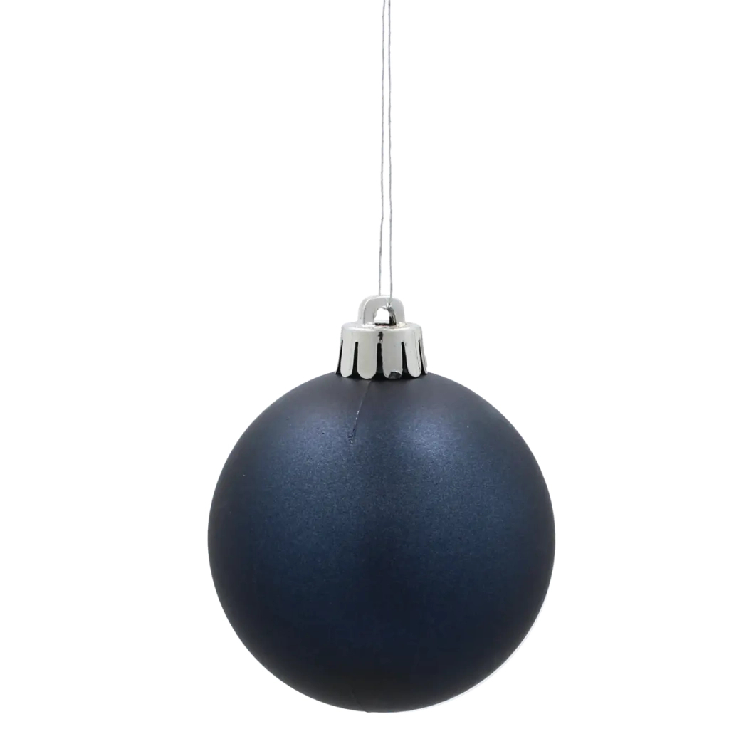 Ялинкова іграшка Chomik пластикові кульки 8 шт, 6 см, сині (5900779893979_1) - зображення 3