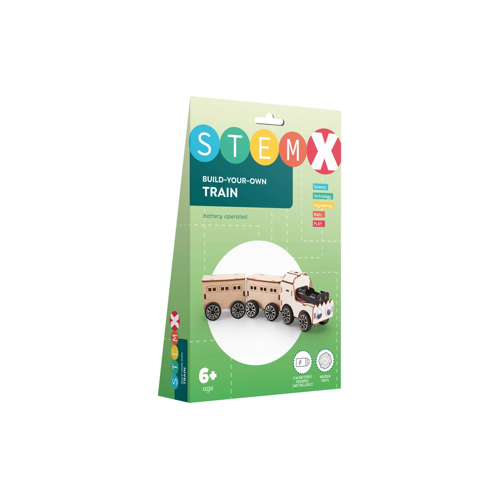 Конструктор Stem Поїзд Дерев'яний на батарейках (3858894673681) - зображення 1