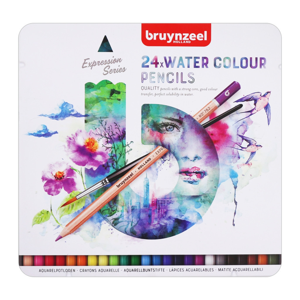 Олівці кольорові Bruynzeel EXPRESSION, акварельні 24 кольора (8712079424978) - зображення 1