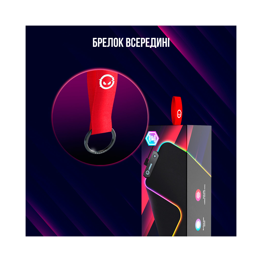 Килимок для мишки Lorgar Steller 913 RGB USB Black (LRG-GMP913) - picture 11