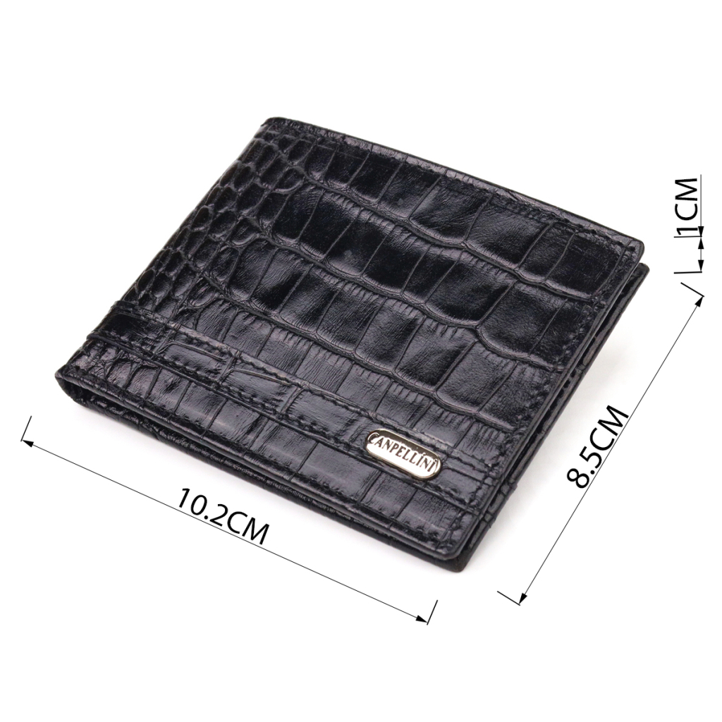 Гаманець Canpellini Затискач з натуральної шкіри Чорний (21520) - зображення 3