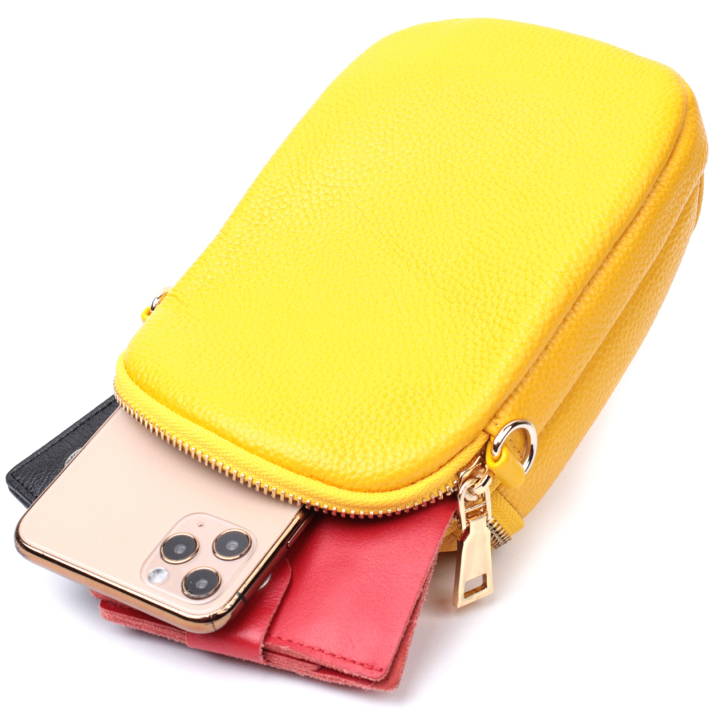 Сумка Vintage Жіноча з м'якої натуральної шкіри Жовта (22342) - зображення 7