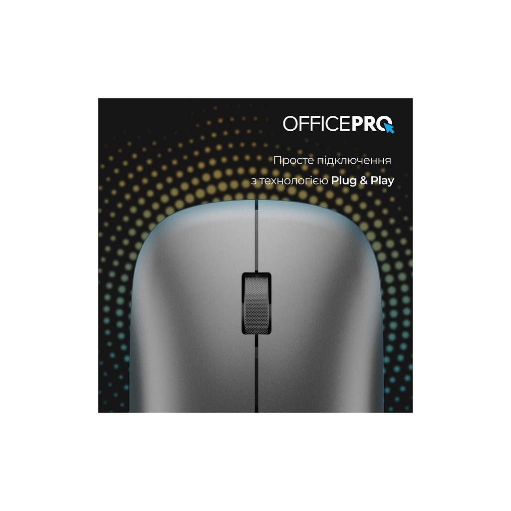 Мишка OfficePro M225G Silent Click Wireless Gray (M225G) - зображення 8