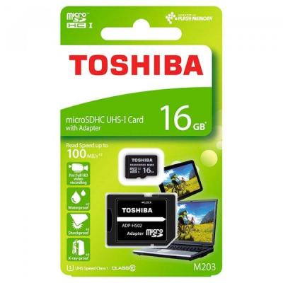 Карта пам'яті Toshiba 16GB microSD class 10 USH-I U1 (THN-M203K0160EA) - зображення 3