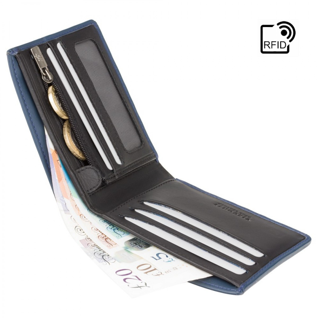Гаманець Visconti VSL33 TAP-N-GO з RFID Steel Blue-Black (VSL33 BL/BLK) - зображення 4