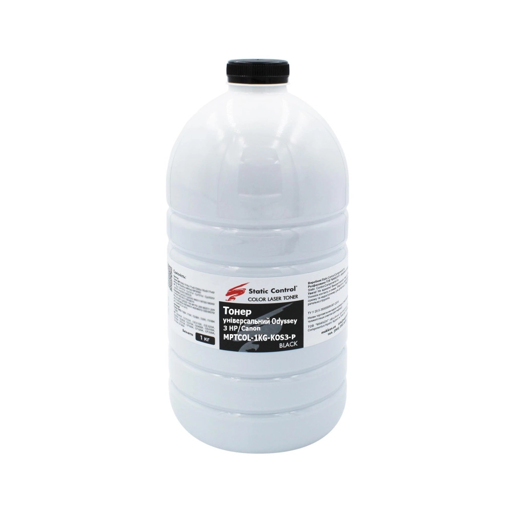 Тонер HP/Canon MPTCOL OS3 1 кг black (фасовка) Static Control (MPTCOL-1KG-KOS3-P) - зображення 1