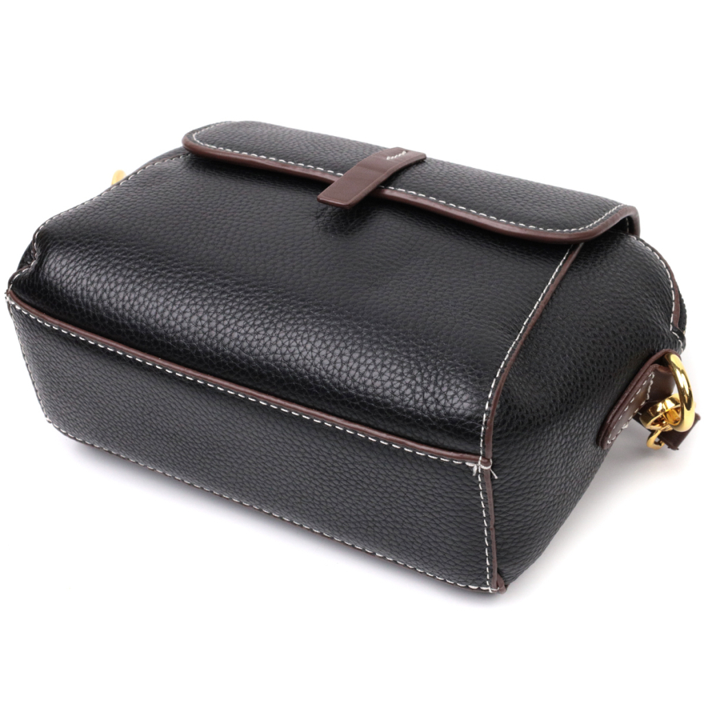 Сумка Vintage Жіноча компактна із натуральної шкіри Чорна (22265) - зображення 5