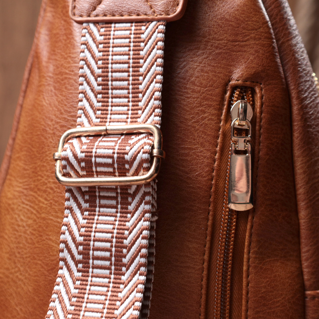 Сумка Vintage Жіноча слінг з екошкіри Руда (22749) - зображення 10