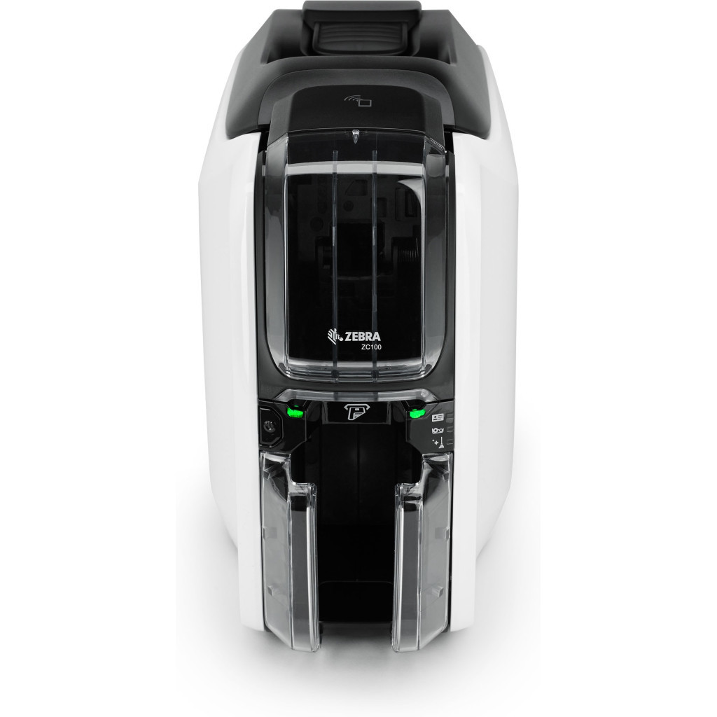 Принтер пластикових карт Zebra ZC100, Single Sided, USB, 200 PVC cards, YMCKO ribbon (200 images) (ZC11-0000Q00EM00) - зображення 3