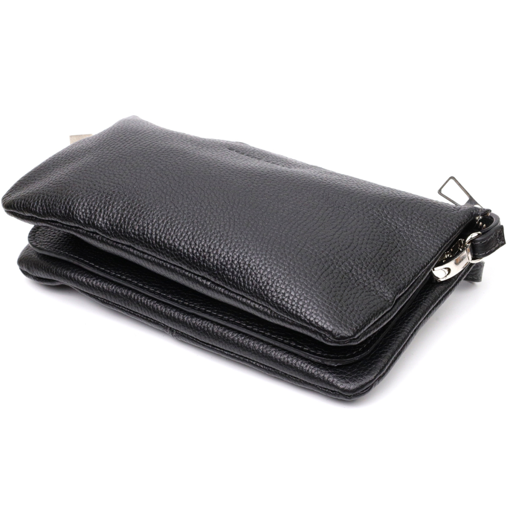 Сумка Grande Pelle З натуральної зернистої шкіри Чорна (11697) - зображення 6