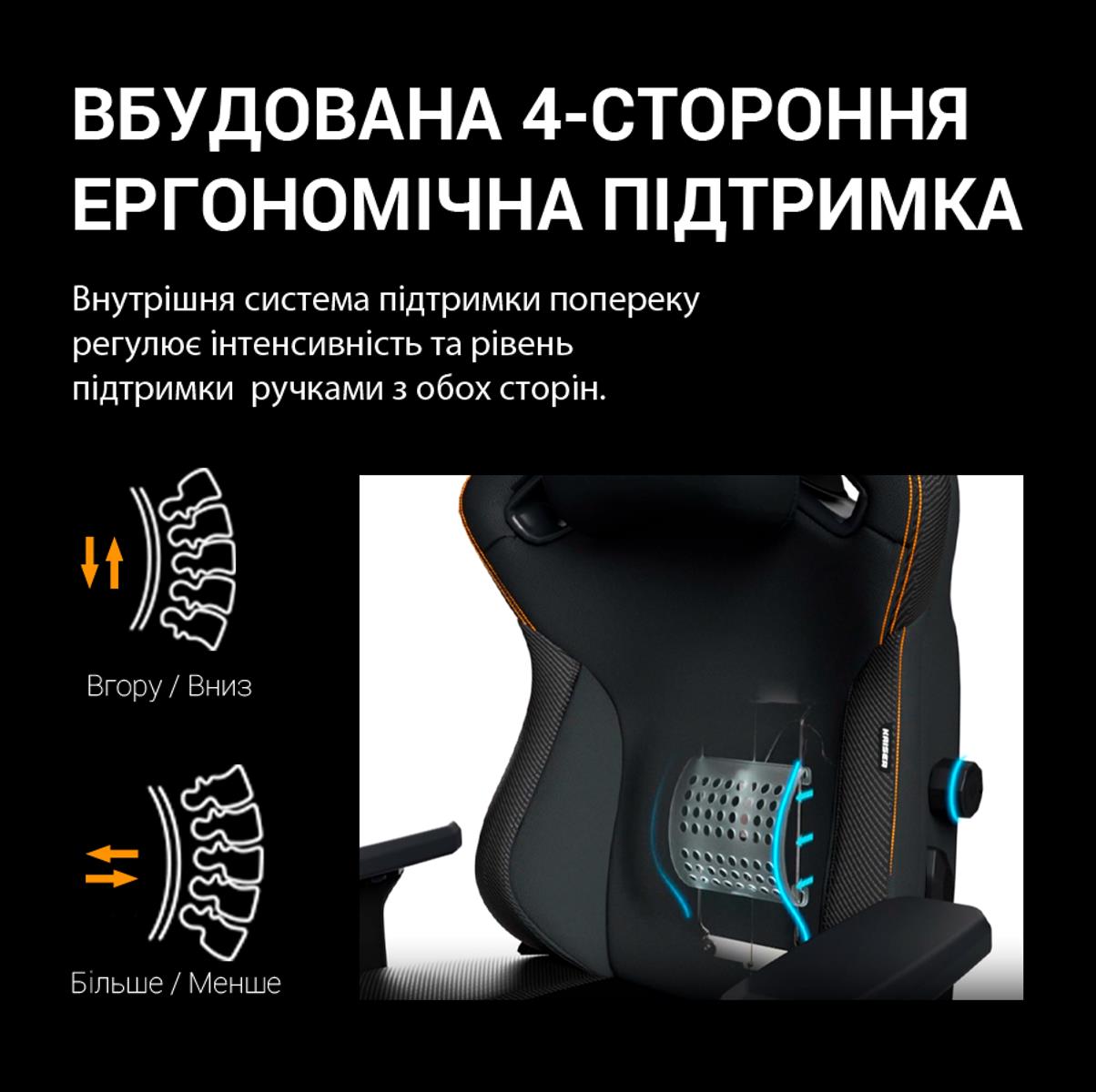 Крісло для геймерів Anda Seat Kaiser 3 Pro Size XL Fabric Black (AD12YDC-XL-01-B-CF-B02) - зображення 6