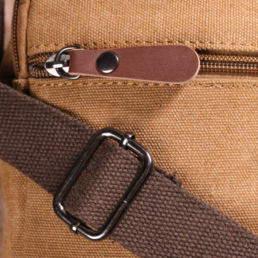 Сумка Vintage Чоловіча з щільного текстилю Коричнева (21245) - зображення 11