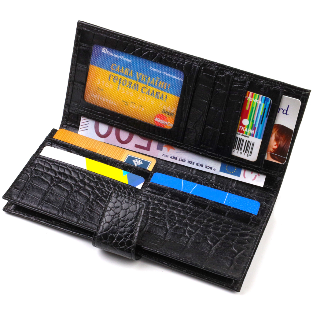 Гаманець Canpellini З натуральної шкіри Чорний (21914) - зображення 6