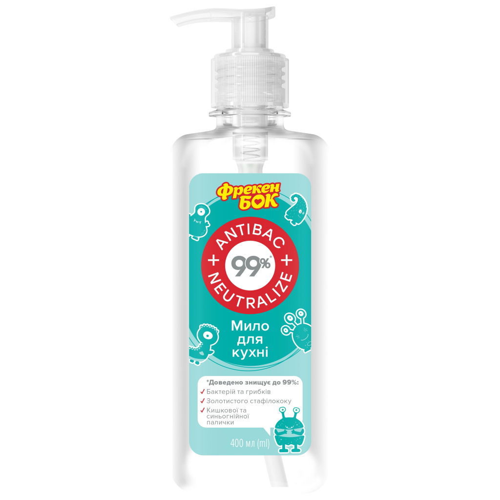 Рідке мило Фрекен БОК Antibac & Antivirus для кухні 400 мл (4823071644654) - зображення 1