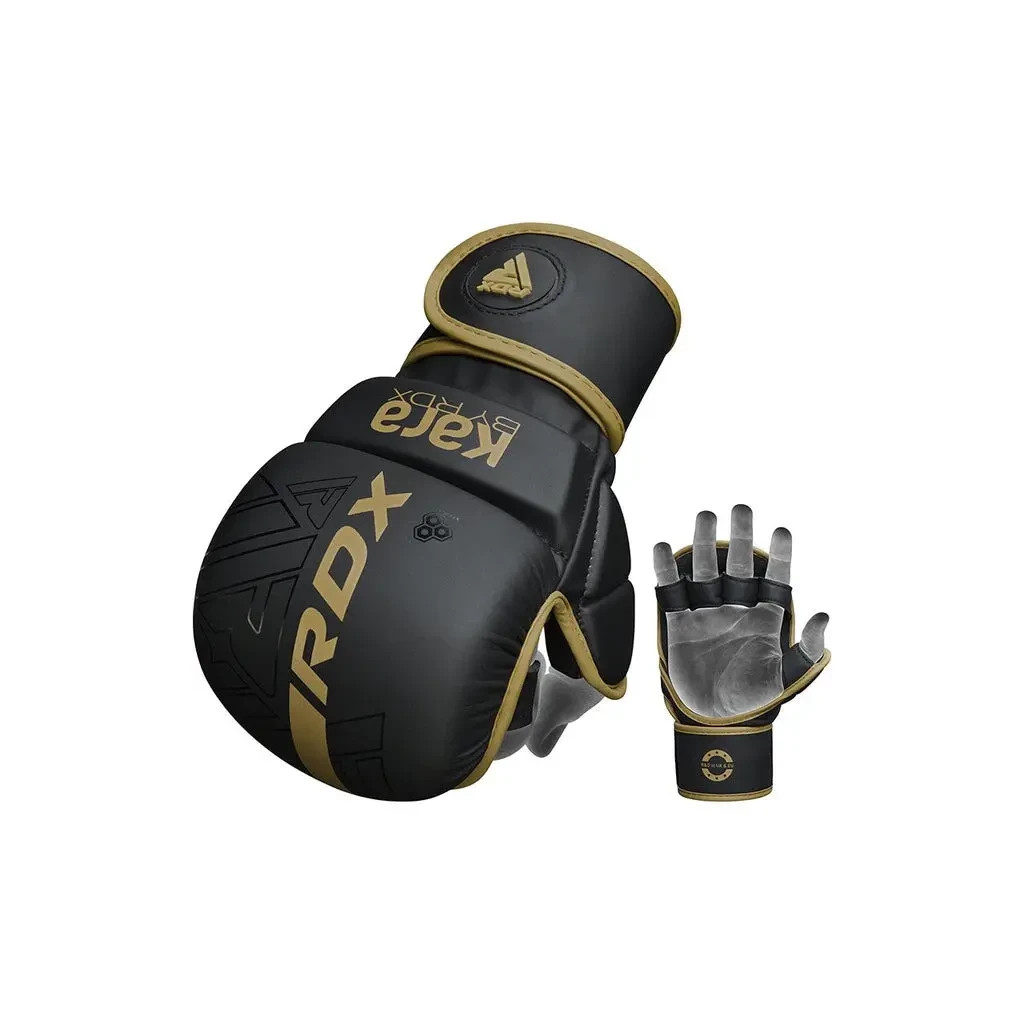 Рукавички для MMA RDX F6 Kara Matte Golden Plus L/XL (GSR-F6MGL-L/XL+) - зображення 4
