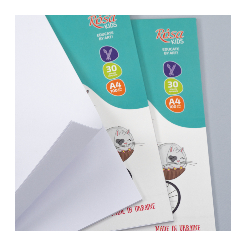 Альбом для малювання Rosa Kids склейка Cats on a Вicycle А4 30 аркушів (4823098543022) - picture 5