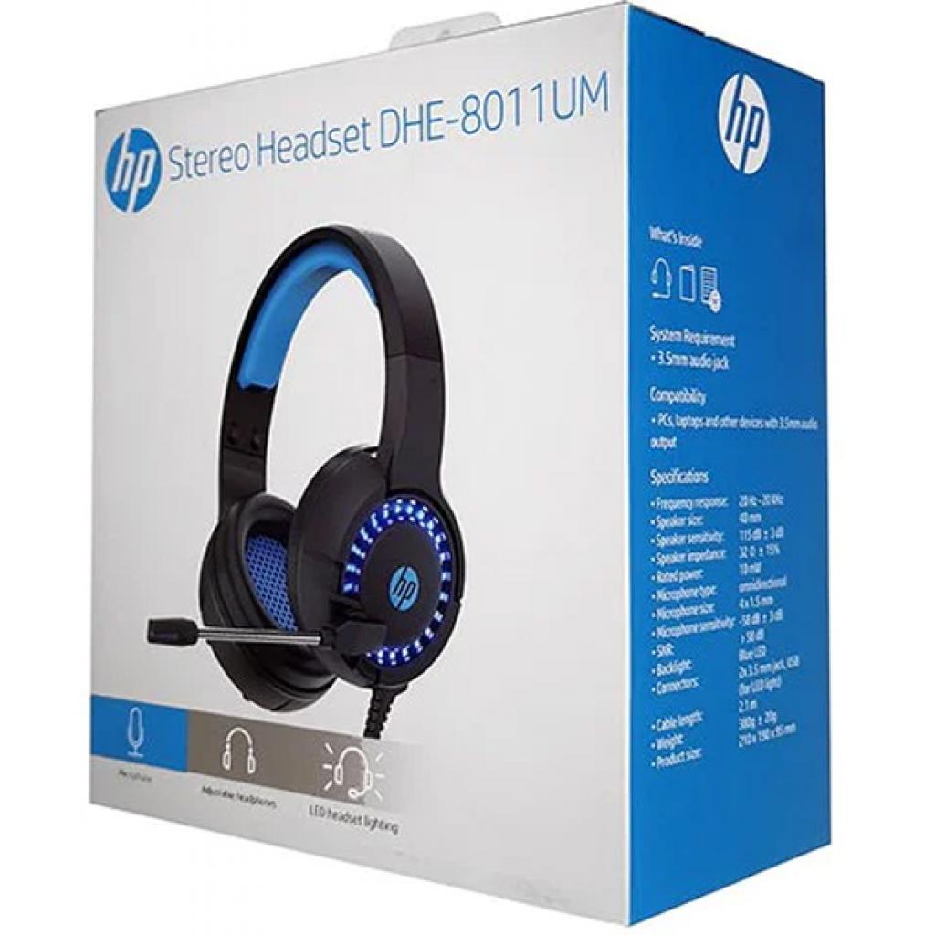Навушники HP DHE-8011UM Gaming Blue LED Black - зображення 6