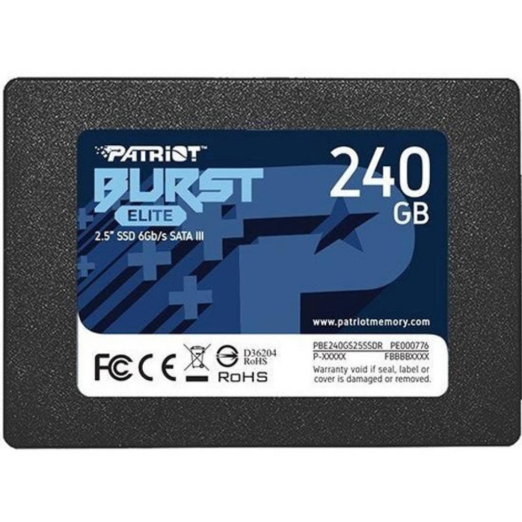 Накопичувач SSD 2.5" 240GB Burst Elite Patriot (PBE240GS25SSDR) - зображення 1