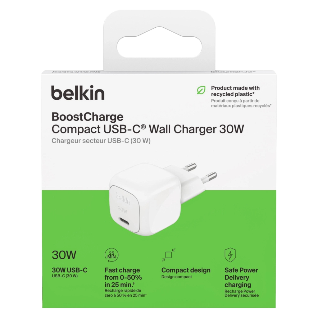 Зарядний пристрій Belkin USB-C PD30W PPS white (WCA008KQWH) - зображення 7