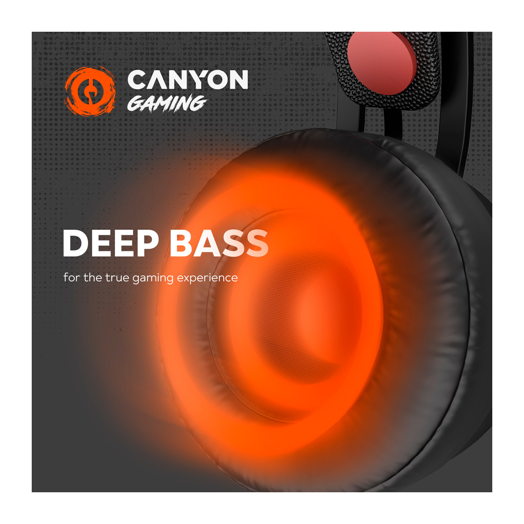 Навушники Canyon Interceptor GH-8A Black-Orange (CND-SGHS8A) - зображення 8