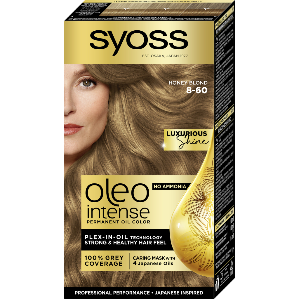 Фарба для волосся Syoss Oleo Intense 8-60 Медовий Блонд 115 мл (9000101086652) - изображение 1