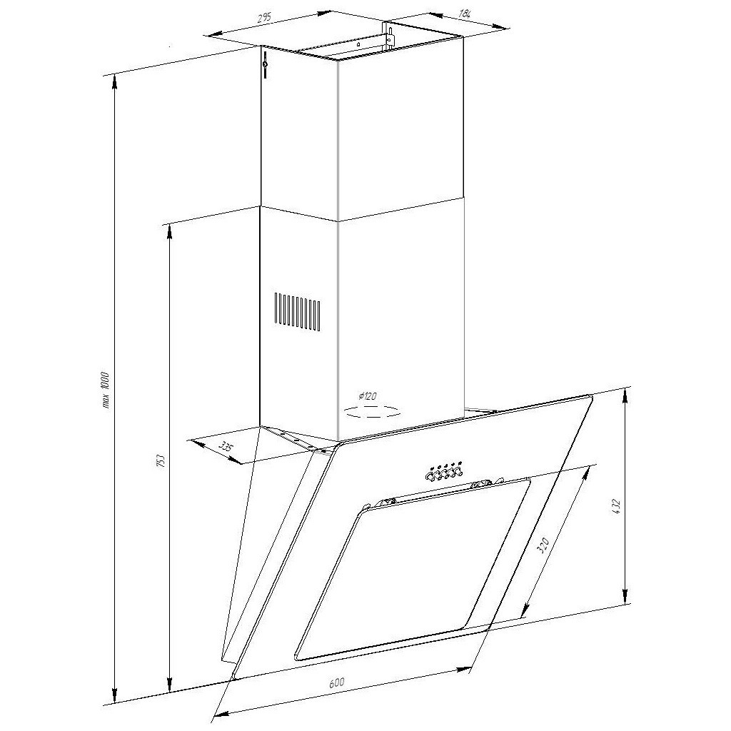 Витяжка кухонна Pyramida NR 60 M WH - зображення 8