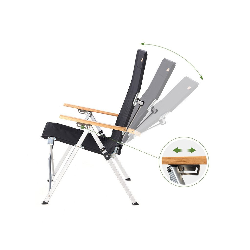 Крісло складане Naturehike NH17T003-Y алюміній чорний (6927595724934) - зображення 3