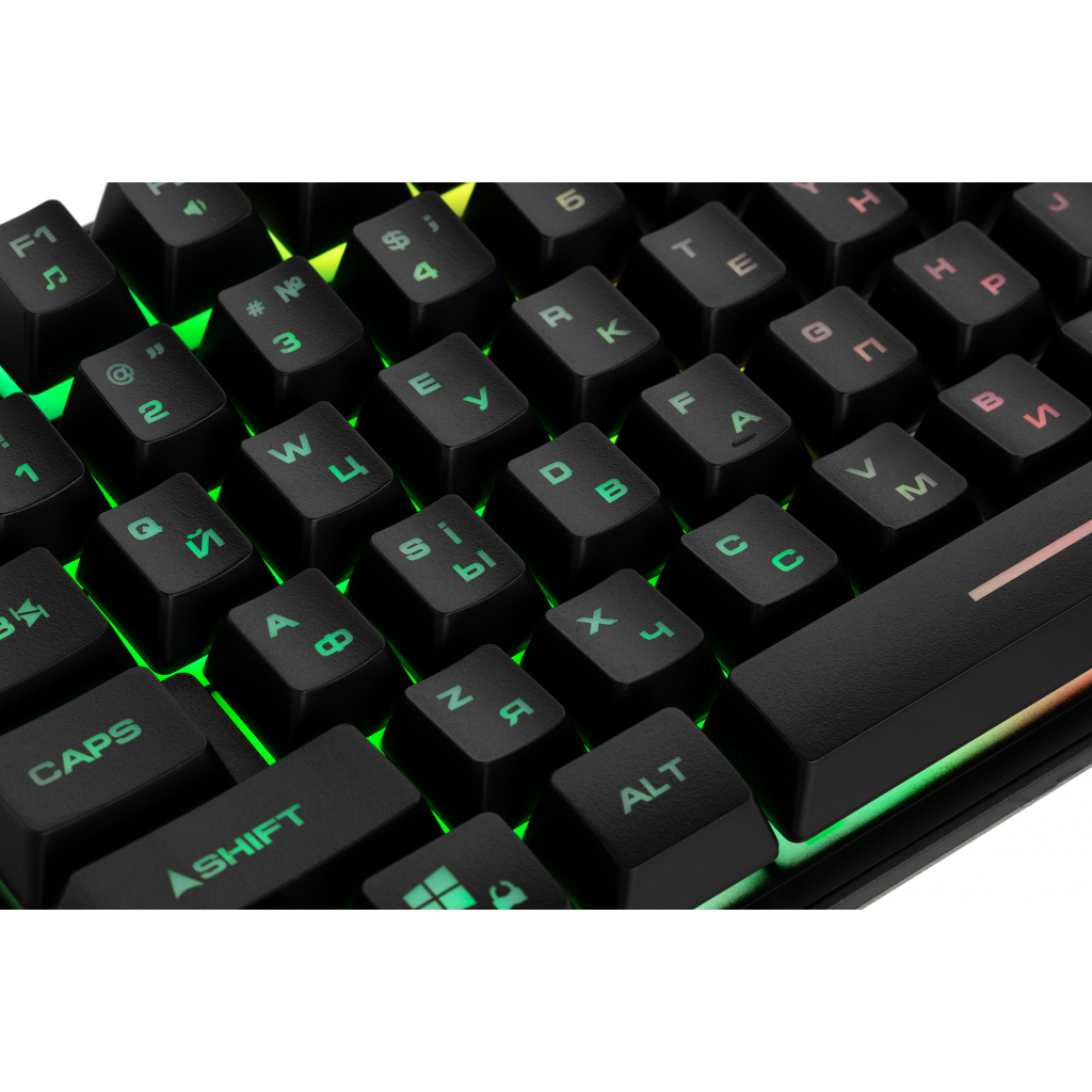 Клавіатура 2E KG355 LED 87key USB Black Ukr (2E-KG355UBK) - зображення 5