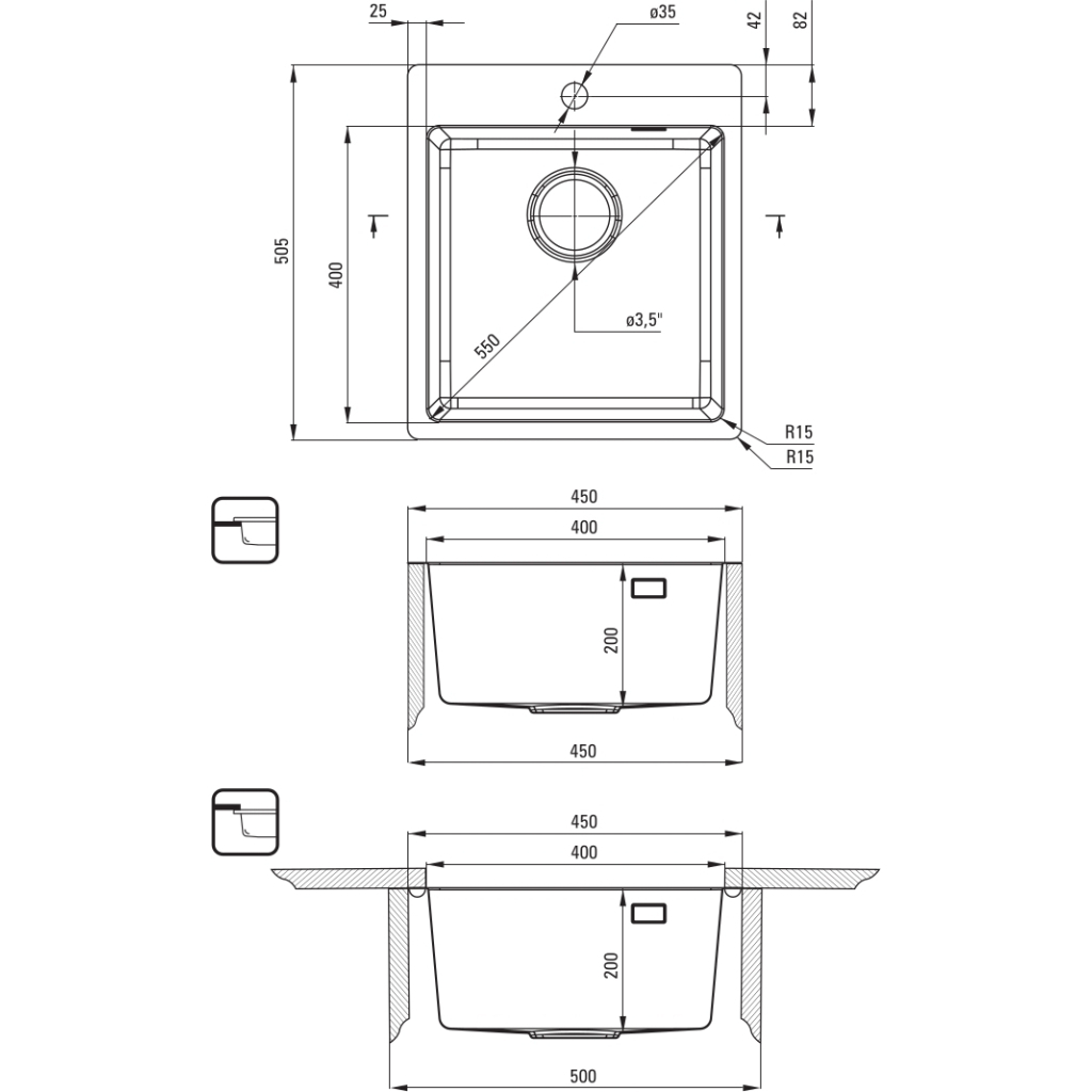 Мийка кухонна Deante Olfato ZPO_D10A + зміш. BQO_D72M (ZPOED10A) - зображення 5
