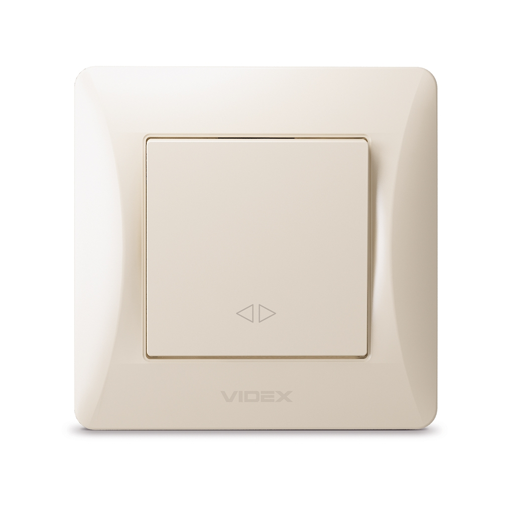 Перемикач Videx BINERA 1кл проміжний кремовий (VF-BNSW1I-CR) - изображение 2