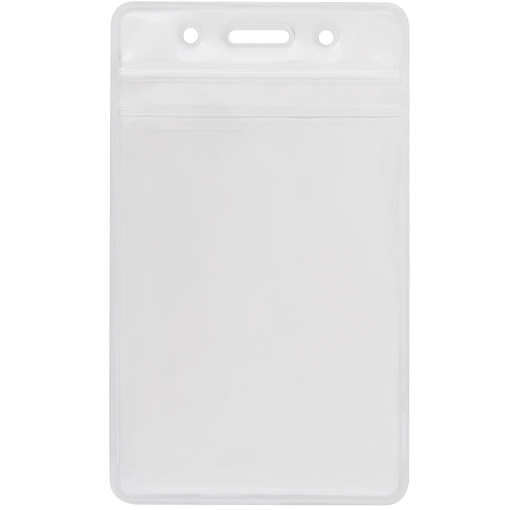 Бейдж Optima вертикальний замок zip lock, PVC 62х91 мм (O45610) - зображення 1