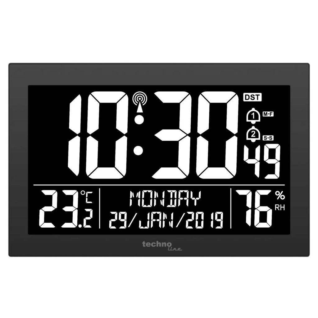 Настінний годинник Technoline WS8017 Black (DAS301334) - зображення 1