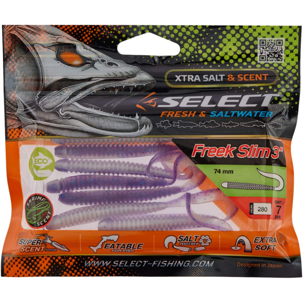 Силікон рибальський Select Freek Slim 3" 280 (7 шт/уп) (1870.72.59) - зображення 2