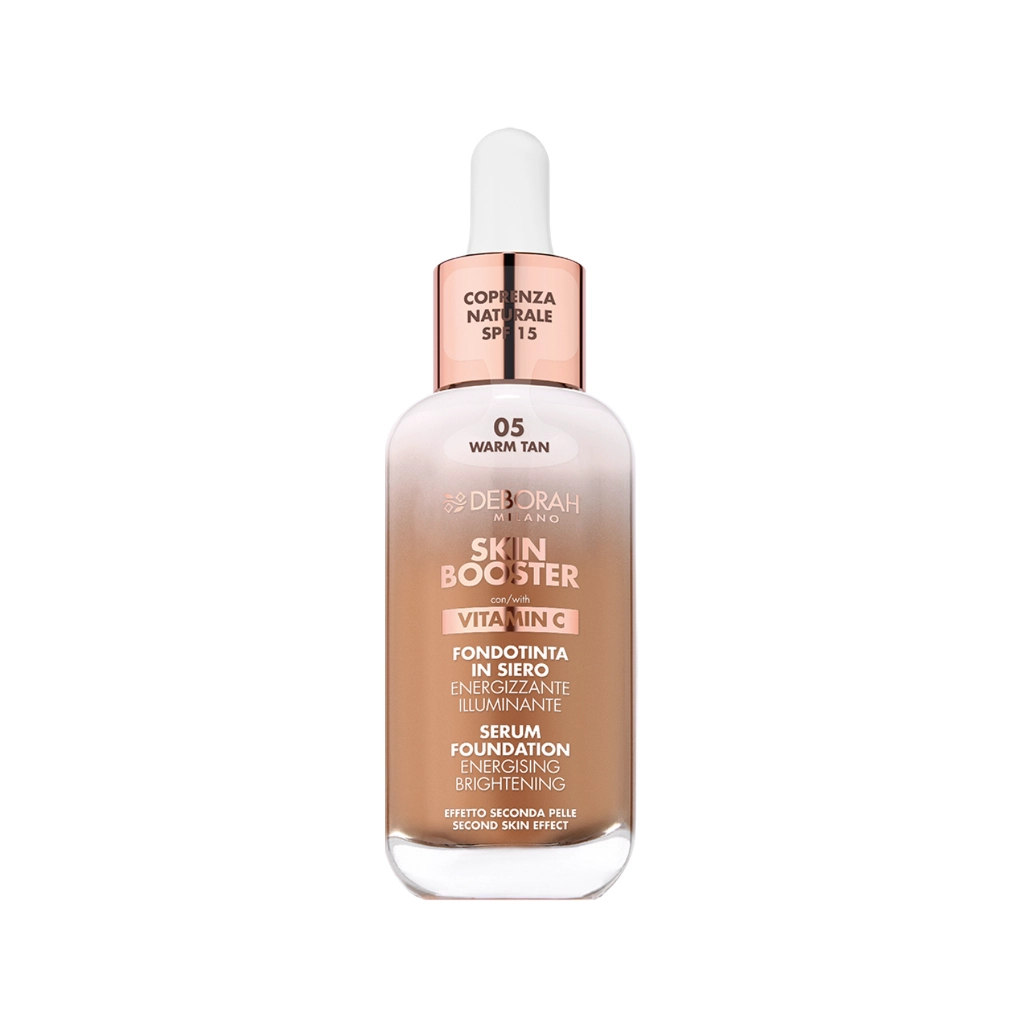 Тональна основа Deborah Skin Booster Serum Foundation Vitamin C SPF15 05 - Warm Tan 30 мл (8009518414608) - изображение 1