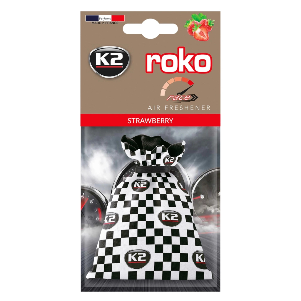 Ароматизатор для автомобіля K2 Roko Race "Полуниця" 25 г (V820R) - зображення 1