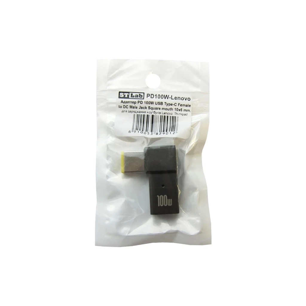 Перехідник PD 100W USB-C F to DC Male Jack square mouth Lenovo Thinkpad ST-Lab (PD100W-Lenovo) - изображение 1