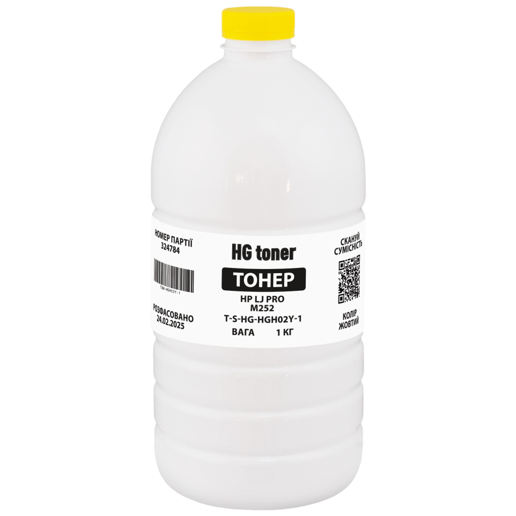 Тонер HP CLJ Pro M252 1кг, yellow HG (TSM-HGH02Y-1) - зображення 1