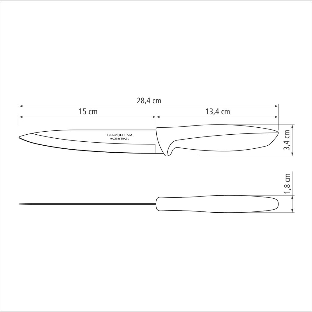 Кухонний ніж Tramontina Plenus Light Grey 152 мм (23424/136) - зображення 2
