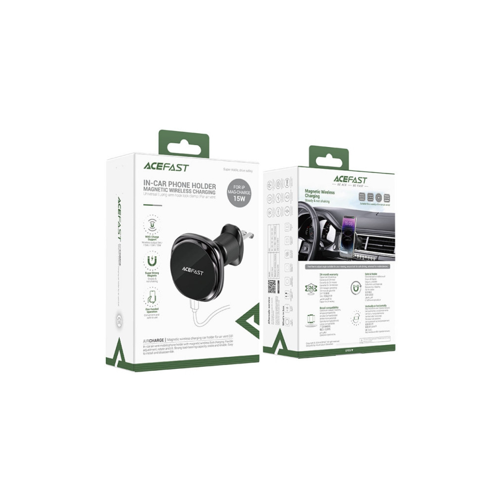 Універсальний автотримач Acefast D31 Magnetic wireless charging (6974316283218) - изображение 5