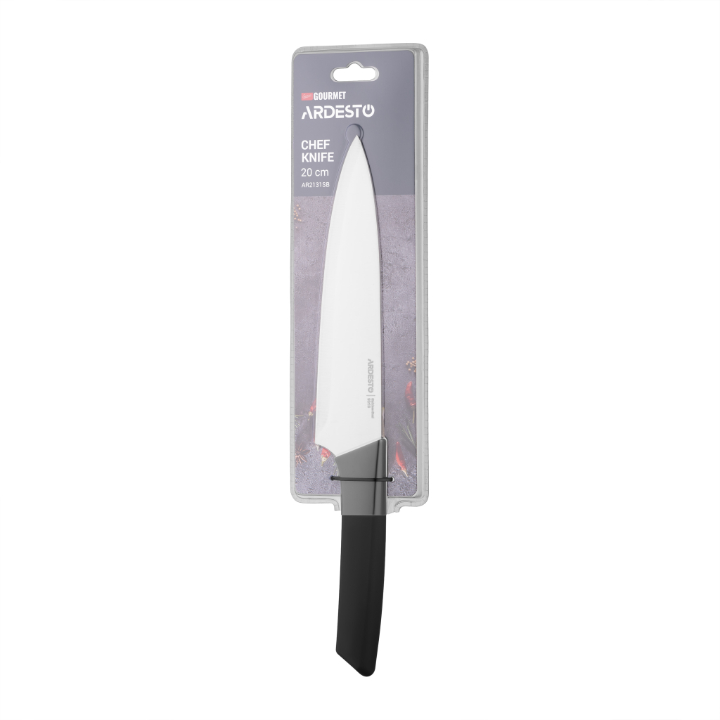 Кухонний ніж Ardesto Gemini Gourmet 20см, чорний (AR2131SB) - зображення 3