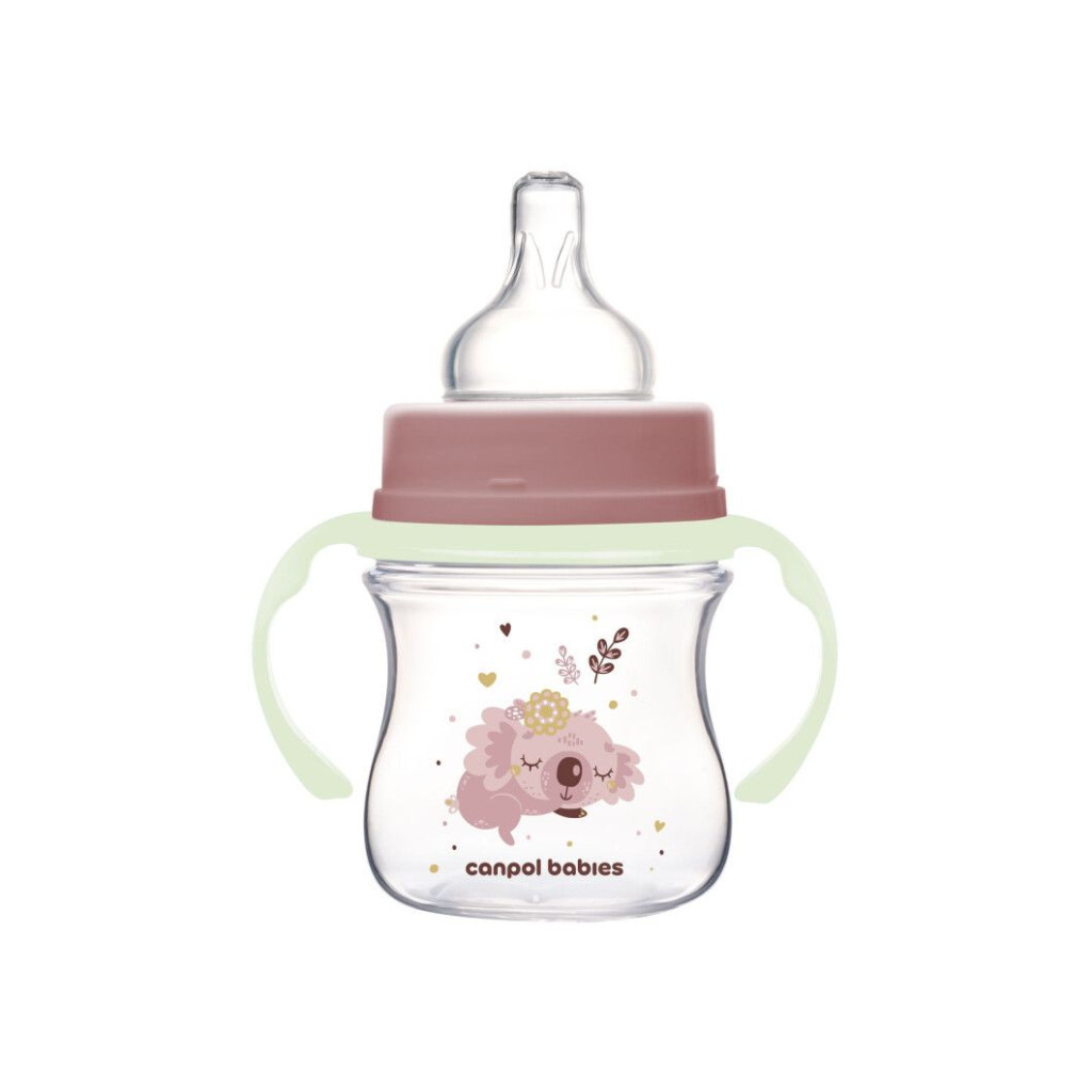 Пляшечка для годування Canpol babies Easystart Sleepy Koala 120 мл рожева (35/236_pin) - зображення 2
