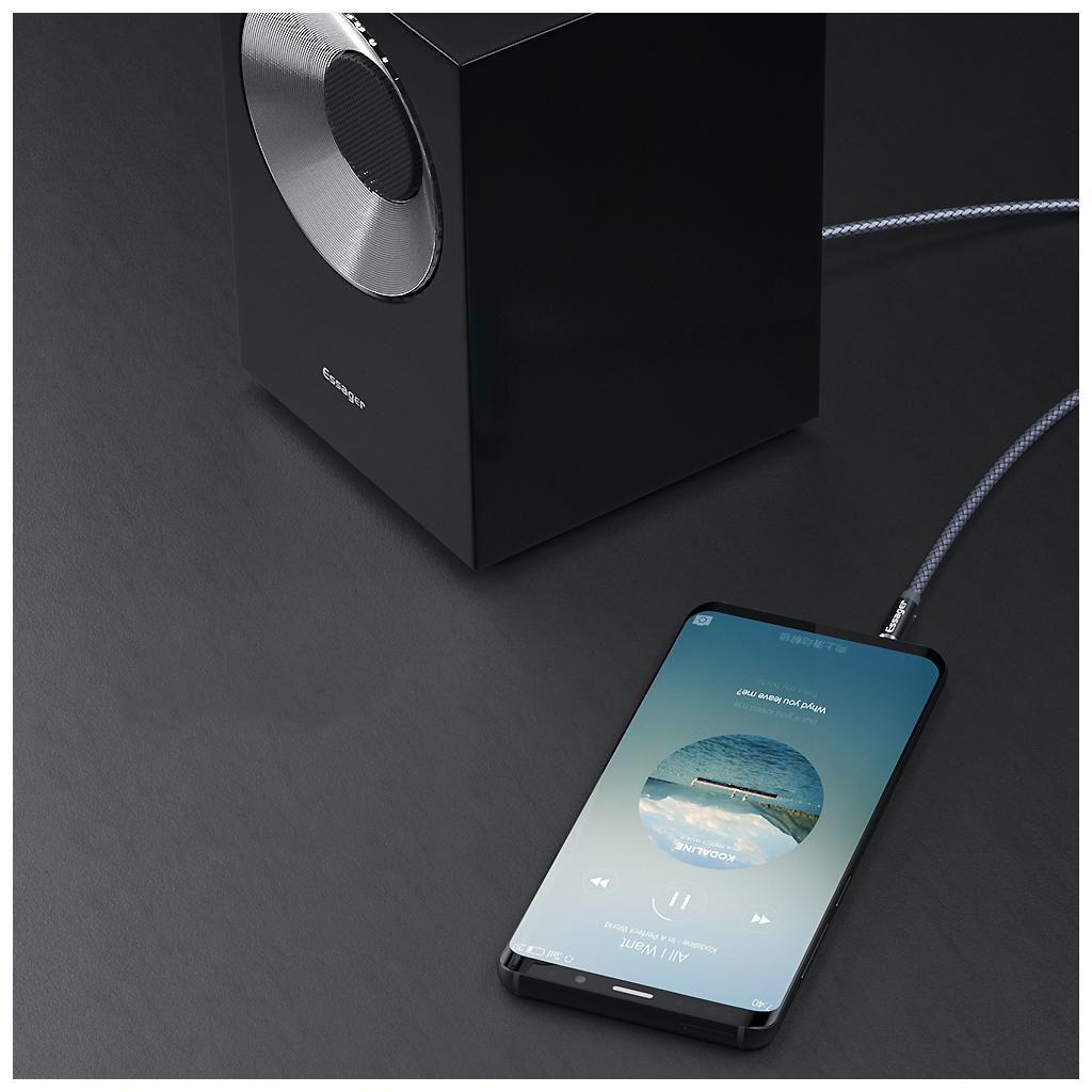 Кабель мультимедійний 3.5mm M to 3.5mm M 1.2m gray Essager (EYP35-DY0G) - picture 7