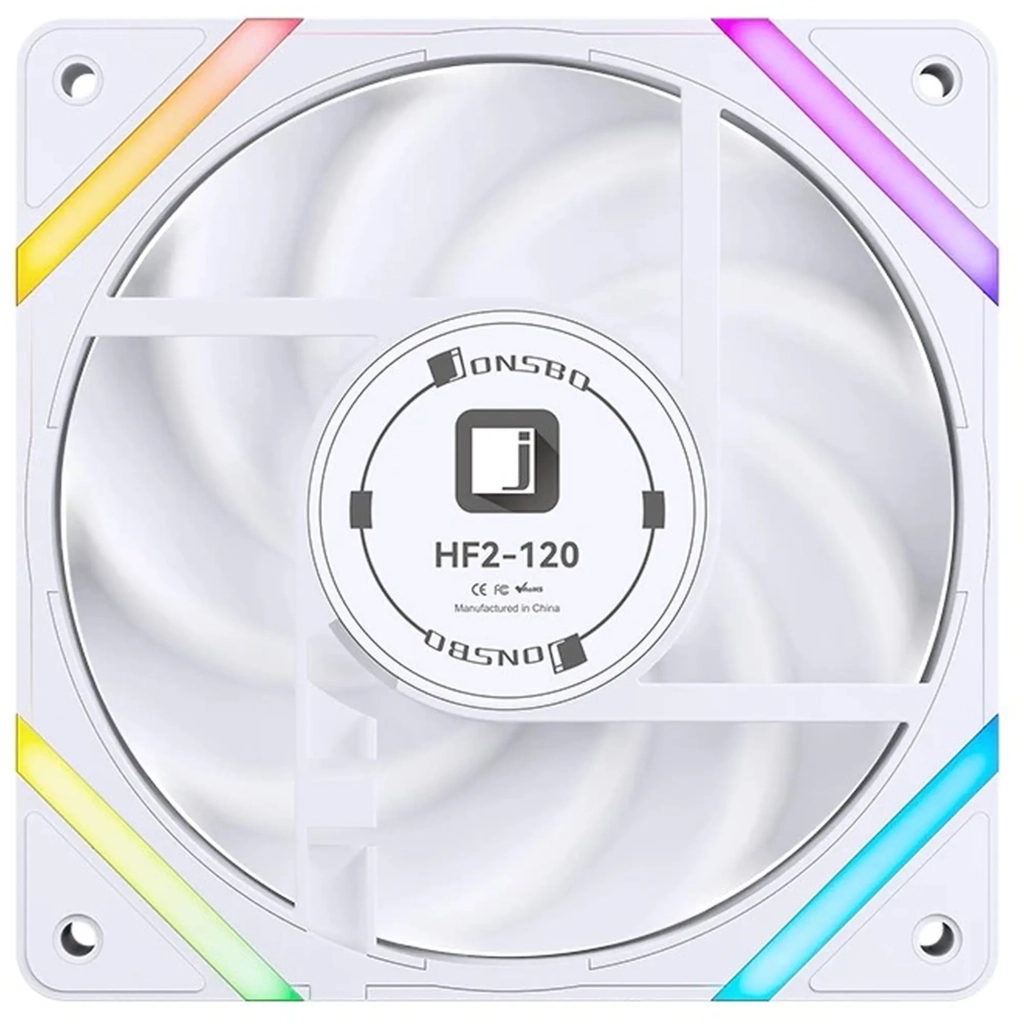 Кулер до корпусу JONSBO HF2-120W ARGB White - зображення 4