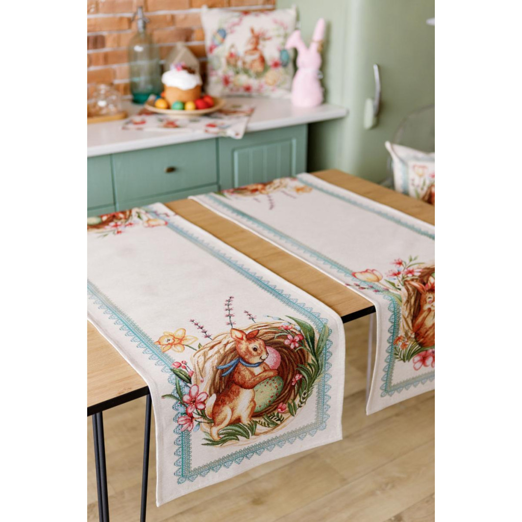 Доріжка на стіл Прованс гобеленова Велекодня Злагода 35х100 см (034169) - зображення 2