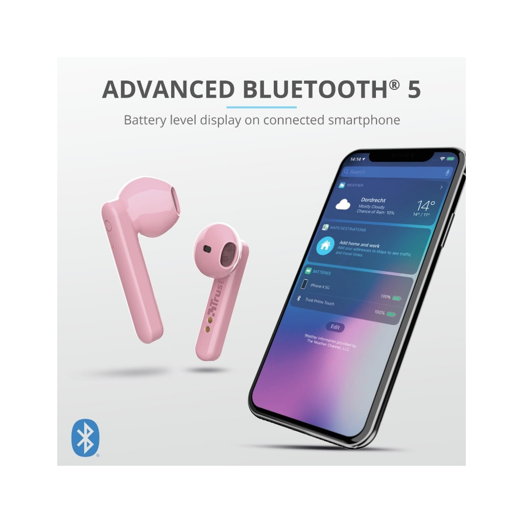 Навушники Trust Primo Touch True Wireless Mic Pink (23782) - зображення 9
