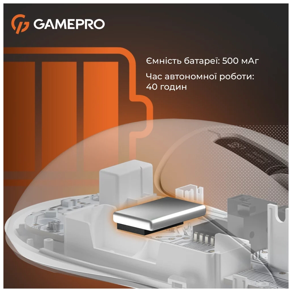 Мишка GamePro Genesis Ranker Wireless/Bluetooth/USB White (GM012W) - зображення 4