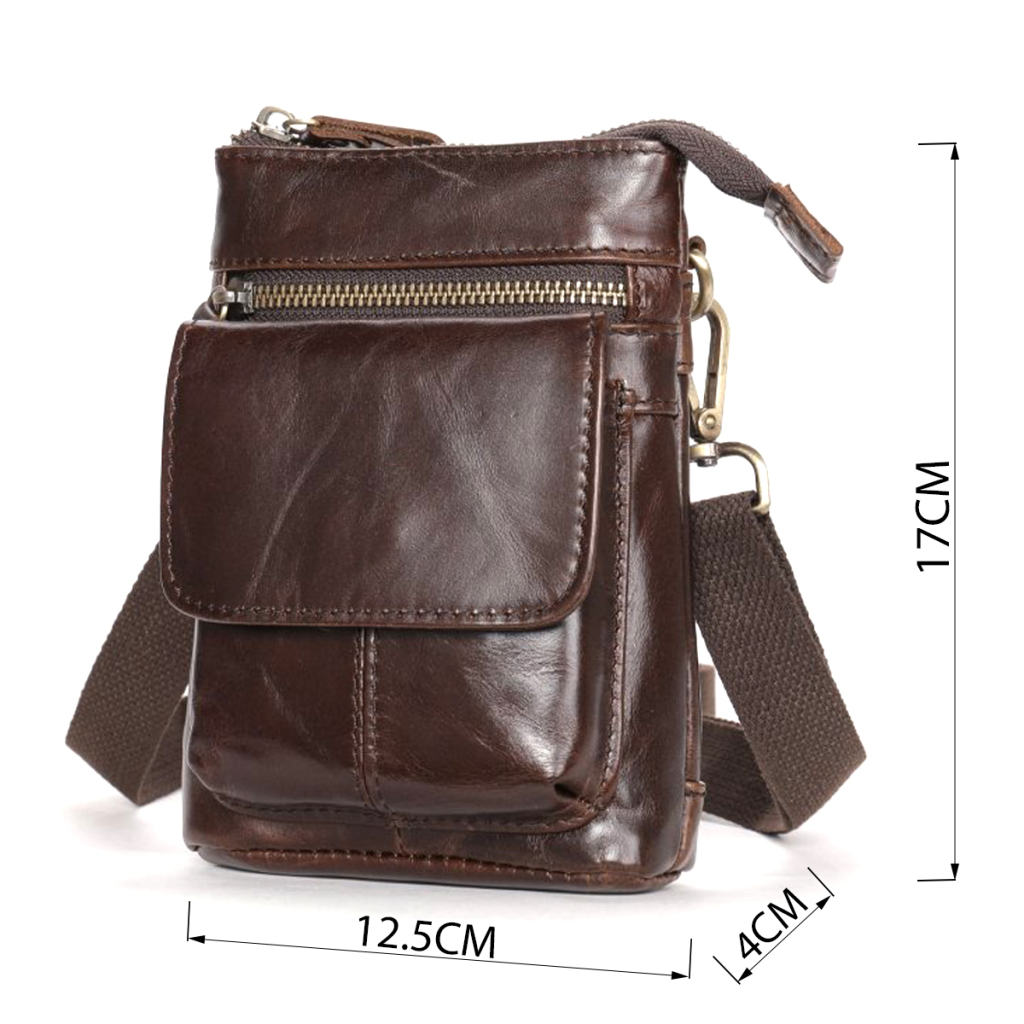 Сумка Vintage Через плече чоловіча Коричнева (20097) - зображення 3