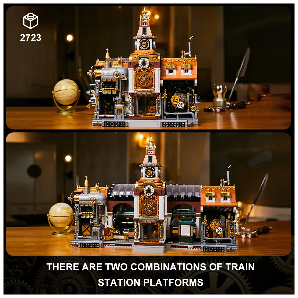 Конструктор Pantasy Original - Steampunk Залізнична станція в стилі стімпанк (85007) - зображення 2